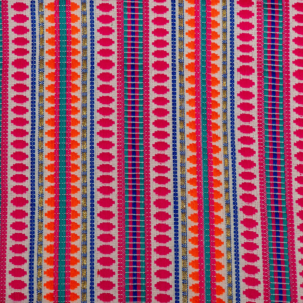 Pink & Multicolor Capsule Cotton Acrylic Jacquard (SKU: J-6)
