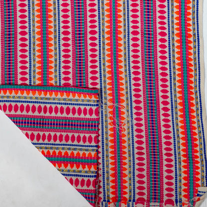 Pink & Multicolor Capsule Cotton Acrylic Jacquard | SKU: J-3