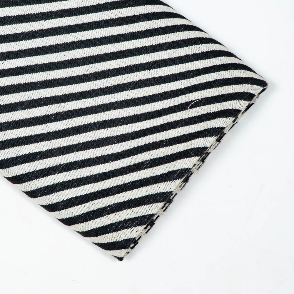 Black & White Diagnal Cotton Jacquard (SKU: J-448)