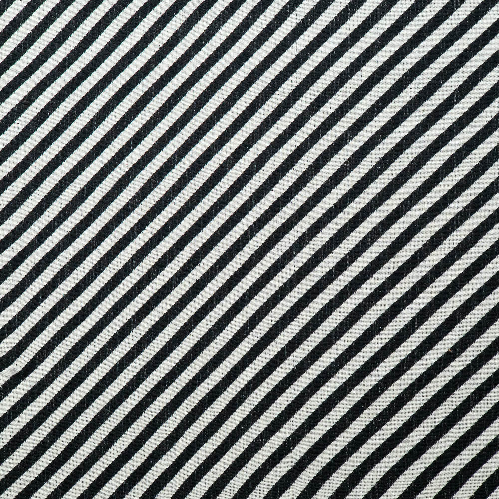 Black & White Diagnal Cotton Jacquard (SKU: J-448)
