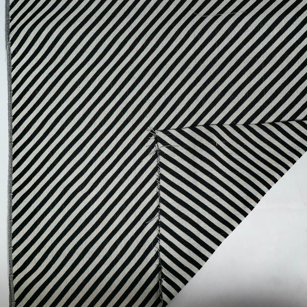Black & White Diagnal Cotton Jacquard (SKU: J-448)