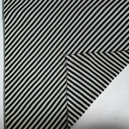 Black & White Diagnal Cotton Jacquard | SKU: J-448