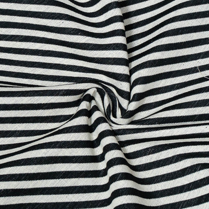 Black & White Diagnal Cotton Jacquard | SKU: J-448
