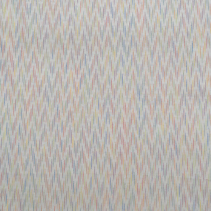 White Base Multicolor Cotton Dobby Fabric | SKU: J-488