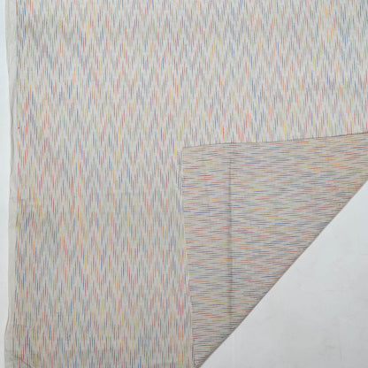 White Base Multicolor Cotton Dobby Fabric | SKU: J-488