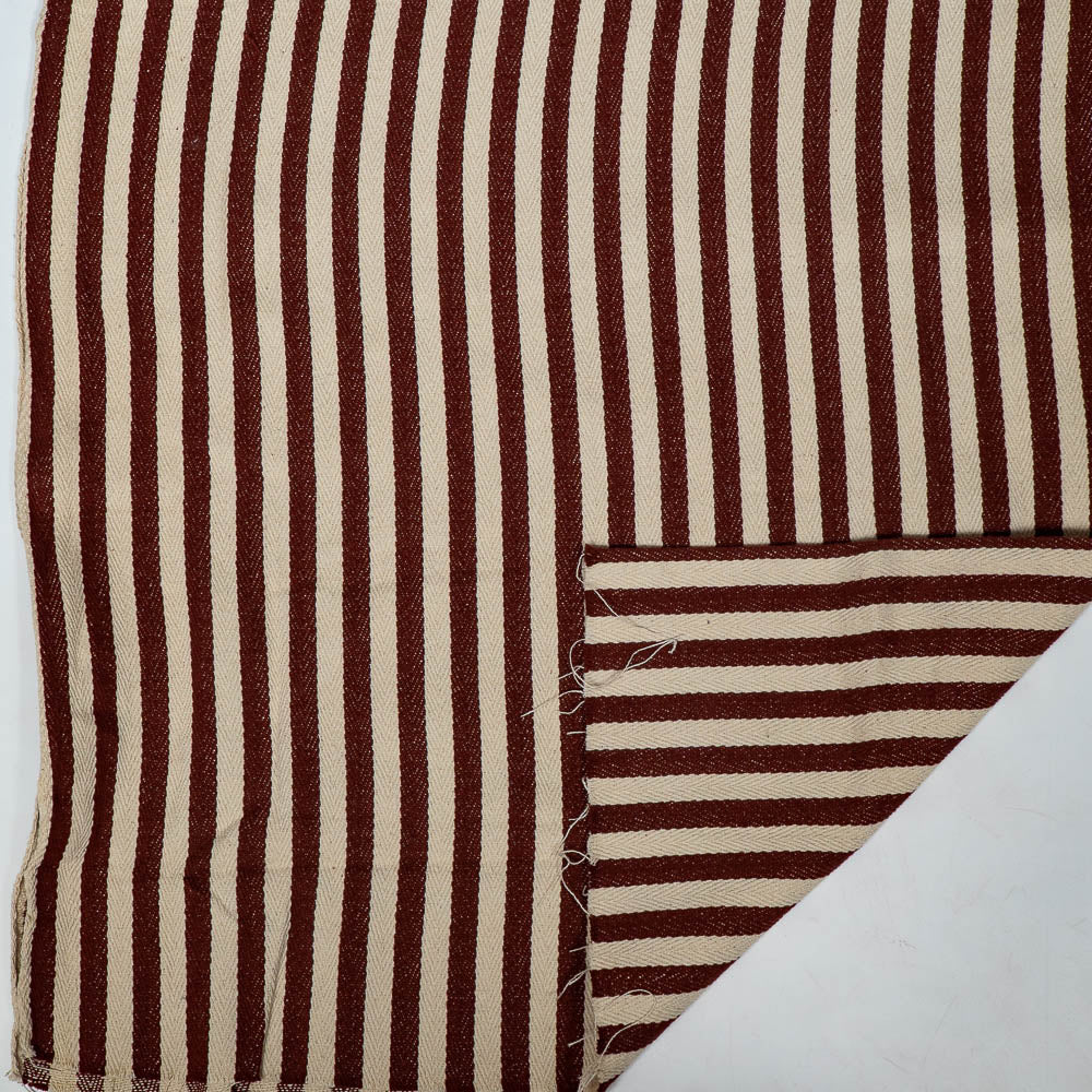 Red & White Stripe Cotton Blend Jacquard (SKU: J-549)