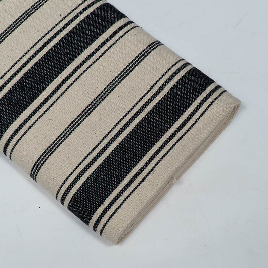 Black & Off White Cotton Blend Jacquard (SKU: J-552)