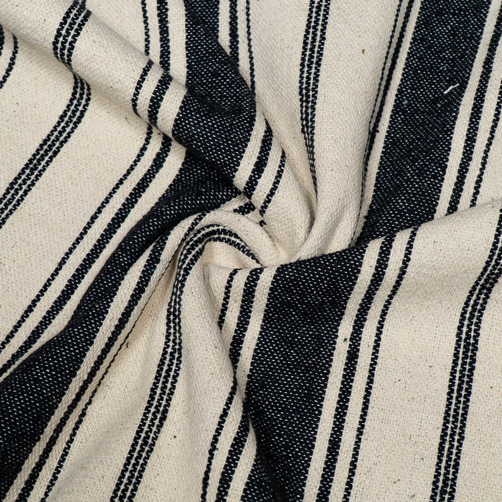 Black & Off White Cotton Blend jacquard (SKU: J-552)