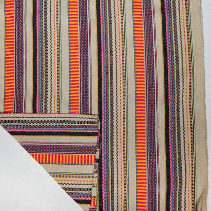 Multicolor Stripe Cotton Blend Jacquard | SKU: J-555