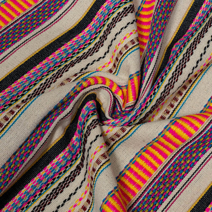 Multicolor Stripe Cotton Blend Jacquard | SKU: J-555