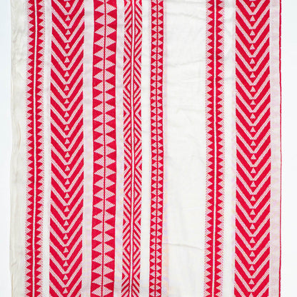 White & Pink Lighweight Cotton Jacquard | SKU: J-564