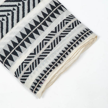 White & Black Lightweight Cotton Jacquard (SKU: J-565)