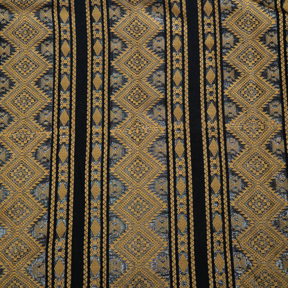 Yellow & Black With Lurex Cotton Jacquard | SKU: J-569