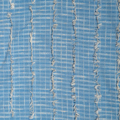 Blue & White Tuftting Cotton Jacquard | SKU: J-571