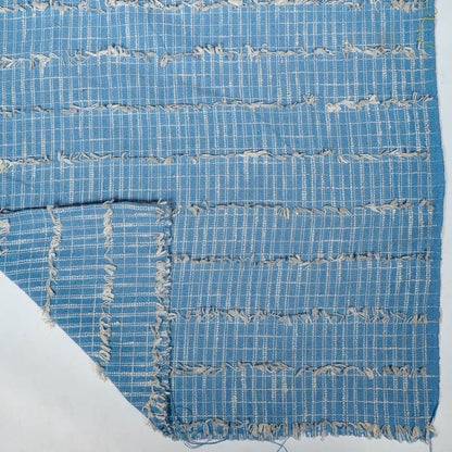 Blue & White Tuftting Cotton Jacquard | SKU: J-571