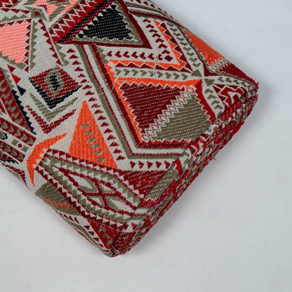 Multicolor Geometric Cotton Acrylic Jacquard (SKU: J-574)