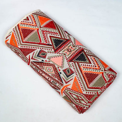 Multicolor Geometric Cotton Acrylic Jacquard (SKU: J-574)