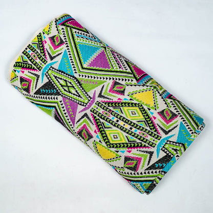 Multicolor Geometric Cotton Acrylic Jacquard (SKU: J-575)