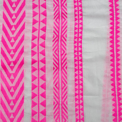 White & Pink Lightweight Cotton Jacquard (SKU: JD-60)