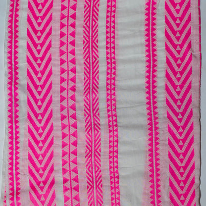 White & Pink Lightweight Cotton Jacquard (SKU: JD-60)