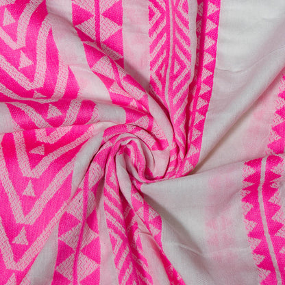 White & Pink Lightweight Cotton Jacquard (SKU: JD-60)