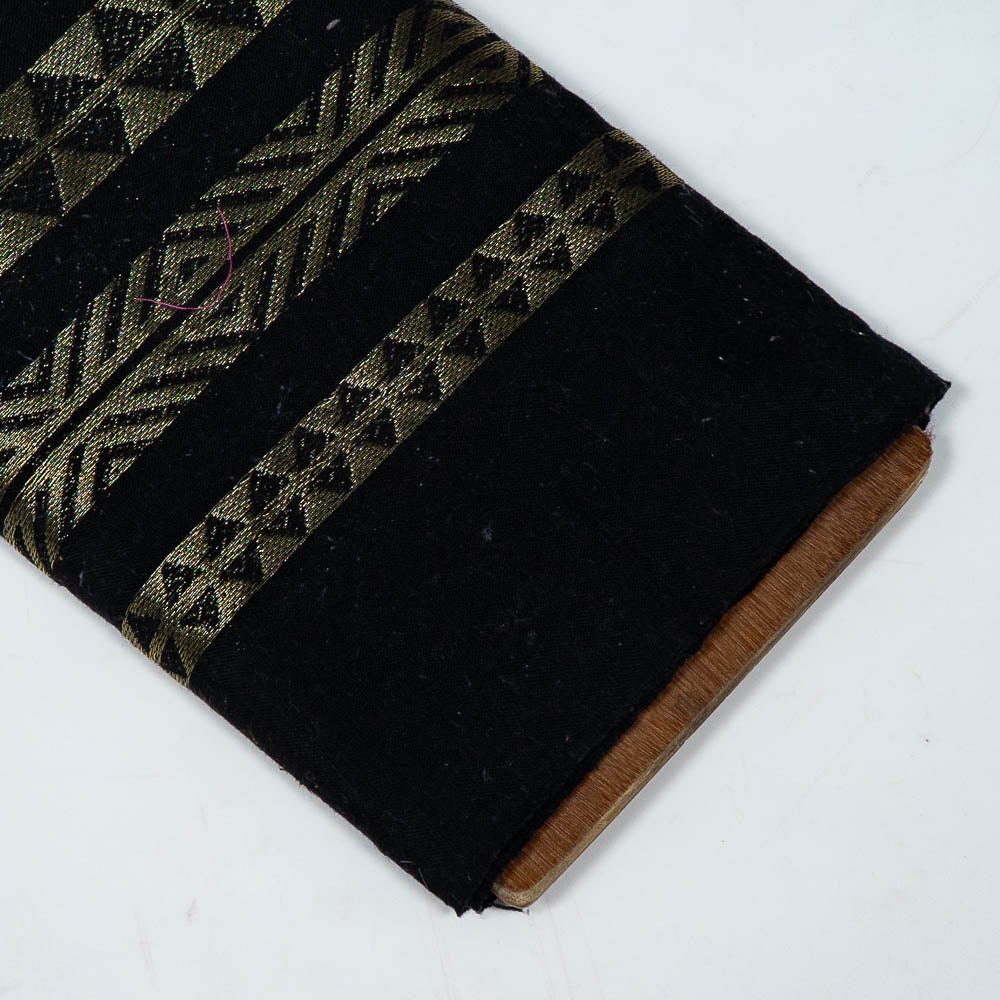 Black Lurex Lightweight Cotton Jacquard (SKU: JD-65)