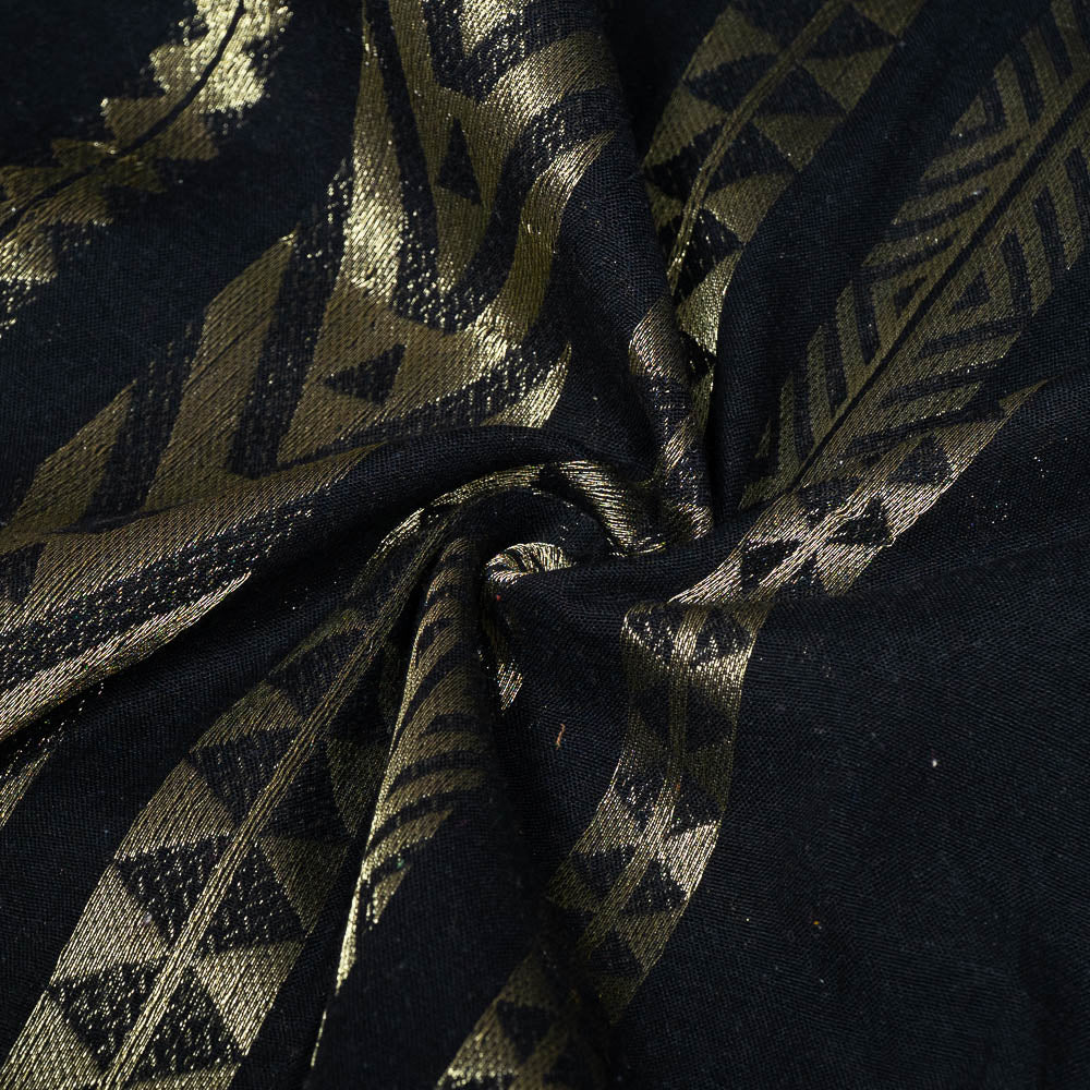 Black Lurex Lightweight Cotton Jacquard (SKU: JD-65)