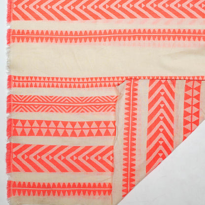 White & Pink Lightweight Cotton Jacquard | SKU: JDD-269