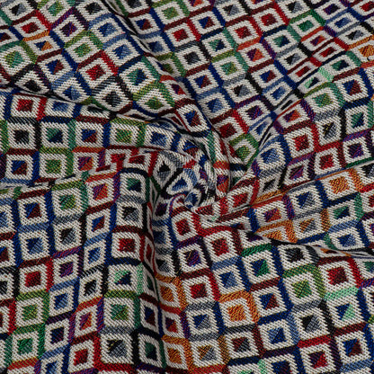 Multicolor Dimond Design Cotton Blend Jacquard | SKU: JDD-292
