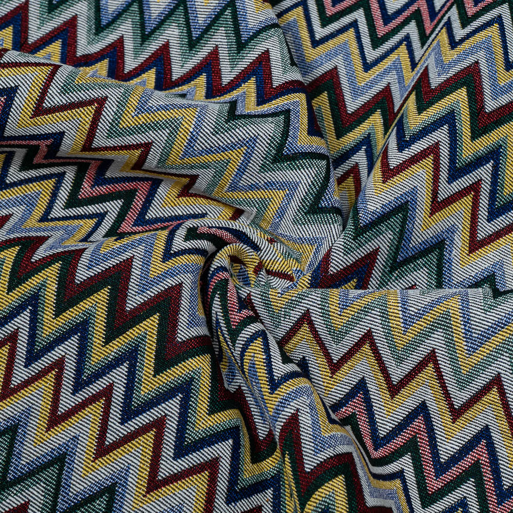 Multicolor Chevron Design Cotton Blend Jacquard (SKU: JDD-439)