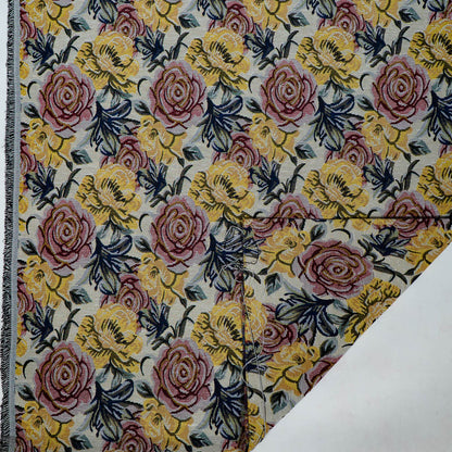 Multicolor Floral Design Cotton Blend Jacquard | SKU: JDD-444