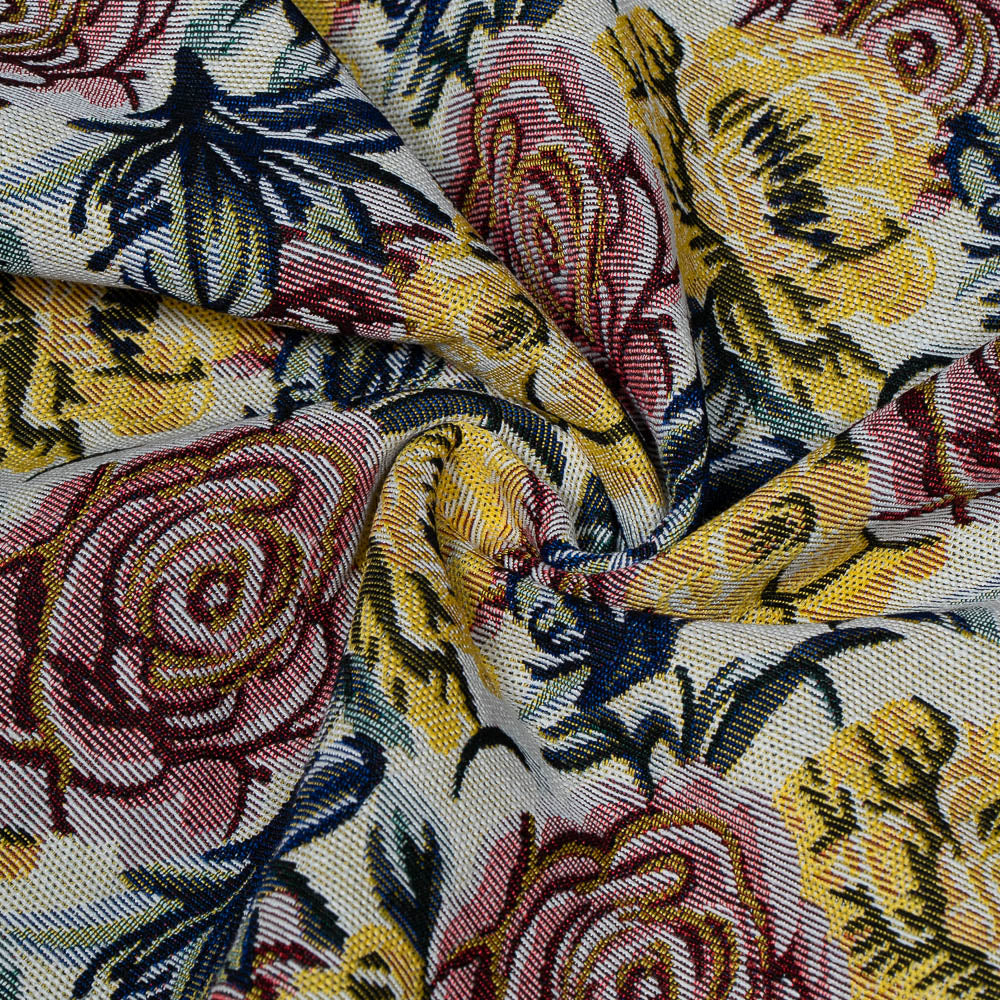 Multicolor Floral Design Cotton Blend Jacquard (SKU: JDD-444)