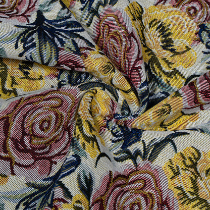 Multicolor Floral Design Cotton Blend Jacquard | SKU: JDD-444