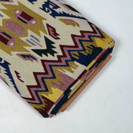 Multicolor Geometric Design Cotton Blend Jacquard (SKU: JDD-454)