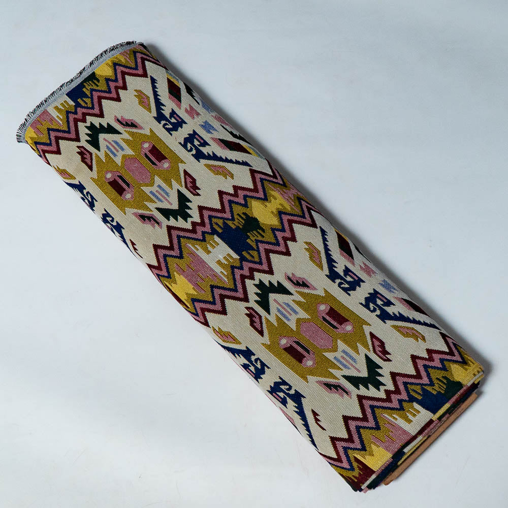 Multicolor Geometric Design Cotton Blend Jacquard (SKU: JDD-454)