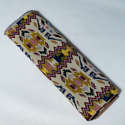 Multicolor Geometric Design Cotton Blend Jacquard | SKU: JDD-454