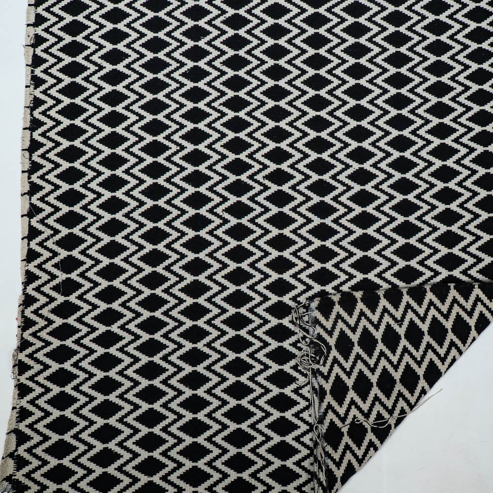Black & White Dimond Design Cotton Blend Jacquard (SKU: JDD-459)