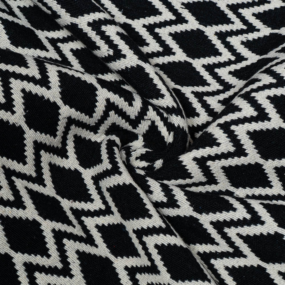 Black & White Dimond Design Cotton Blend Jacquard (SKU: JDD-459)