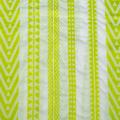 Neon Green Cotton Blend Lightweight Jacquard | SKU: JDD-460