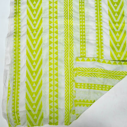 Neon Green Cotton Blend Lightweight Jacquard | SKU: JDD-460
