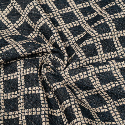 Black & Biege Cotton Blend Jacquard | SKU: JDD-466