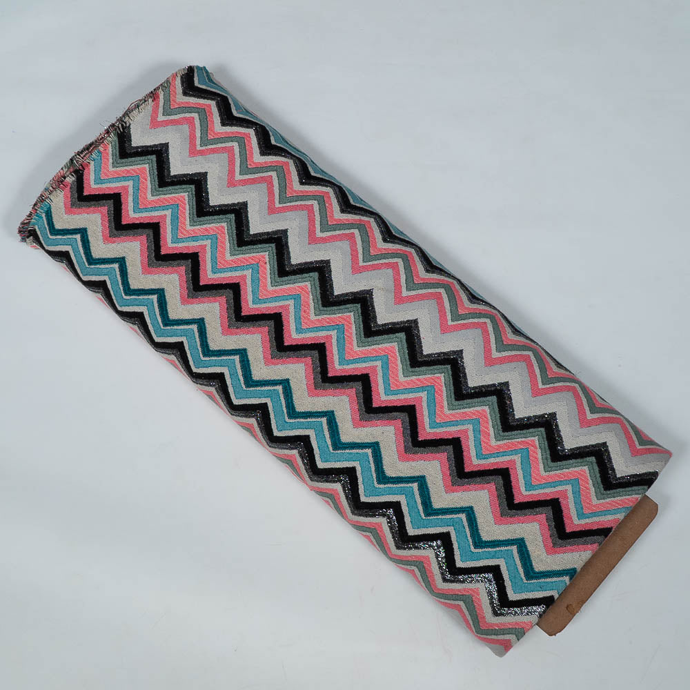 Multicolor Chevron Design Cotton With Lurex Jacquard (Sku: JDD-469)