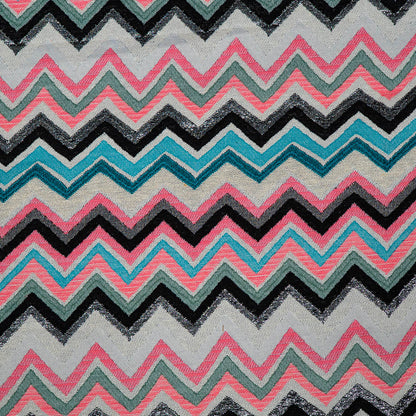Multicolor Chevron Design Cotton With Lurex Jacquard | SKU: JDD-469