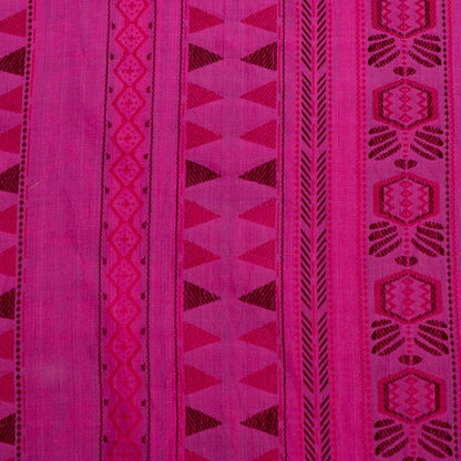 Pink color Geometric Design on Lighwieght Cotton Jacquard | SKU: JDD-471