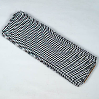 Black & White Houndstooth Cotton Blend Jacquard (SKU: JDD-473)
