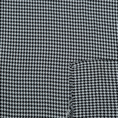 Black & White Houndstooth Cotton Blend Jacquard (SKU: JDD-473)