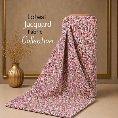 Multicolor Cotton Blend Jacquard Fabric for Furnishng | SKU: JDD-530