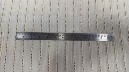 Off White Cotton Lader Schiffli Fabric for Dresses | Width : 44"