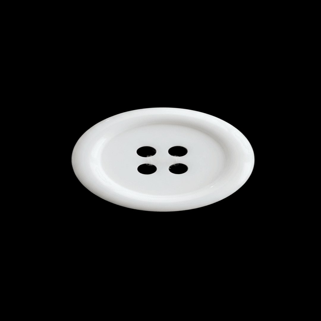 White Plastic Button ( Width : 2 cm ) Pack of 10