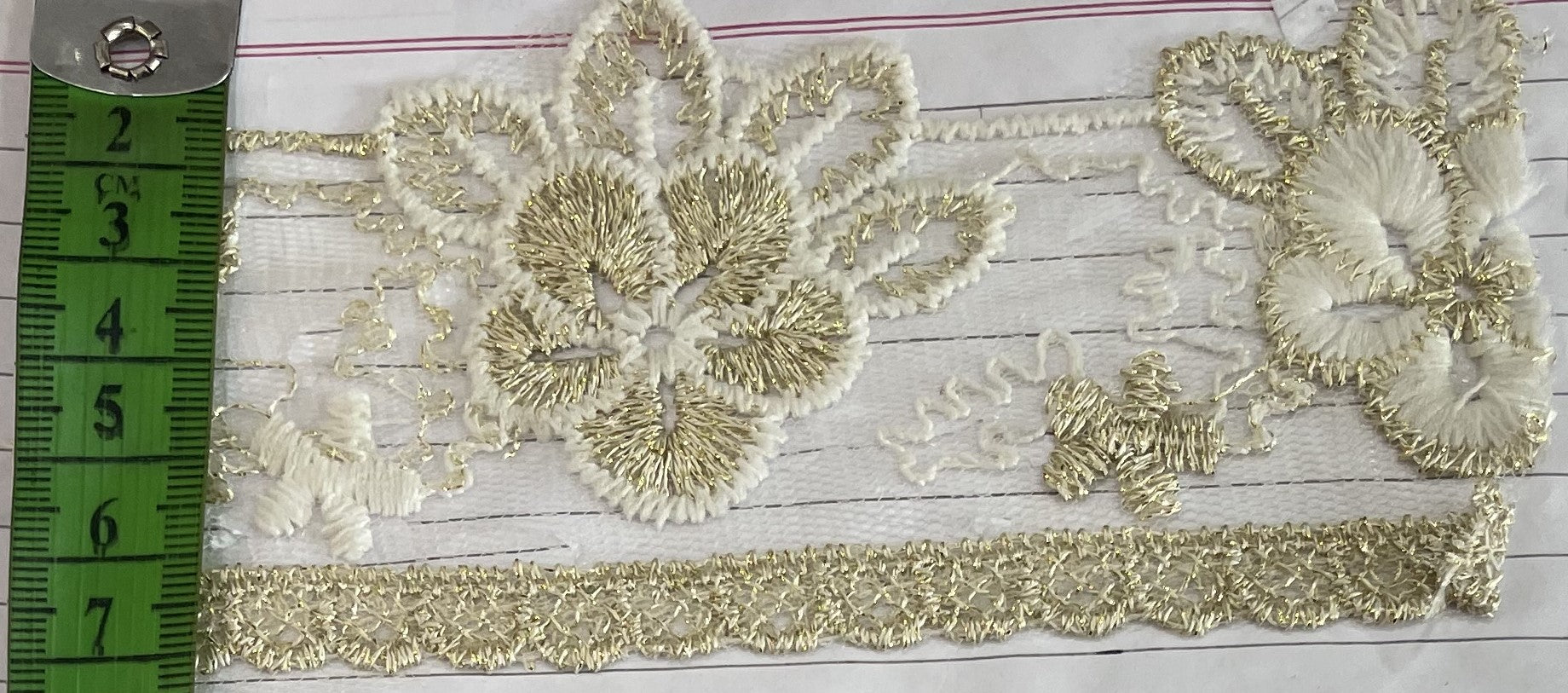 Golden Zari lace (Sku-Z-10)